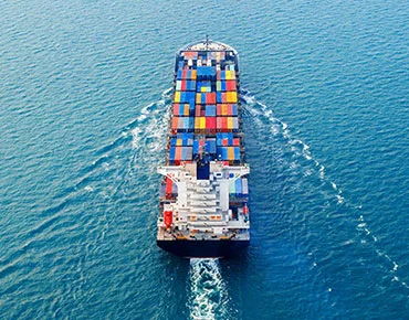 Canbeck cargo Large container vessel sailing in open sea